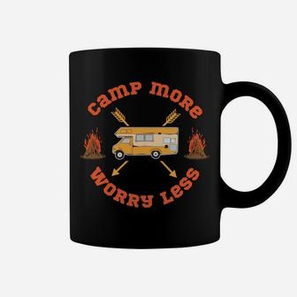 Camp More Worry Less Camping Truck Gift For Campers Coffee Mug - Seseable