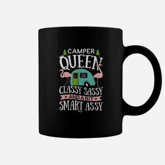Camper Queen Classy Sassy Smart Assy Camping Rv Gift Coffee Mug - Seseable