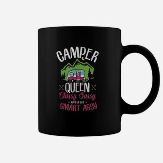 Camper Queen Classy Sassy Smart Assy Camping Rv Gift Coffee Mug - Seseable