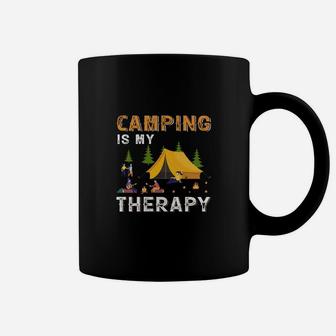 Camping Is My Therapy Gift Idea Funny Camping Team Coffee Mug | Seseable UK