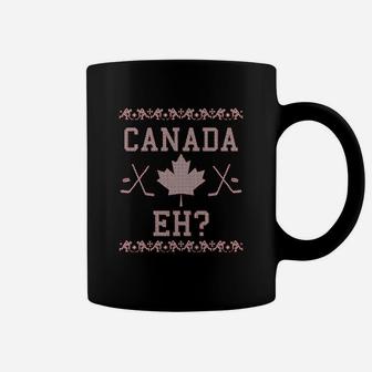 Canada Eh Ugly Christmas Sweater Canadian Pride Holiday Coffee Mug - Seseable