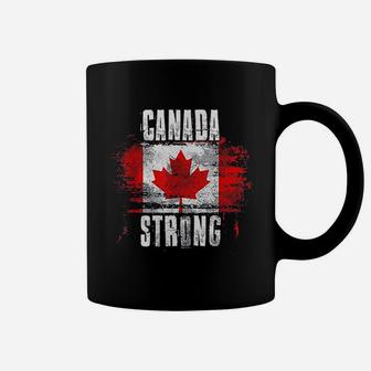 Canada Strong Distressed Flag Canadian Pride Coffee Mug - Seseable