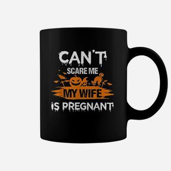 Cant Scare Me My Wife Is Fun Daddy Halloween Coffee Mug - Seseable