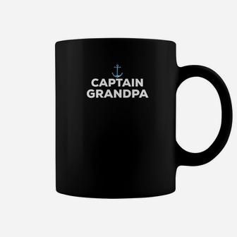 Captain Grandpa Fathers Day Summer Boat Gift Coffee Mug - Seseable