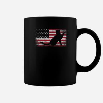 Cat American Flag 4th Of July Vintage Mothers Fathers Day Premium Coffee Mug - Seseable