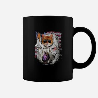 Cat As Pilot Astronaut Space Shuttle Commander Coffee Mug - Seseable