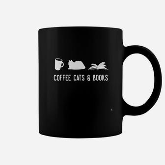 Cat Coffee And Book Coffee Mug - Seseable
