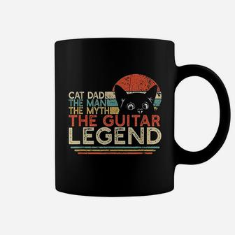 Cat Dad Man Myth Guitar Legend Guitar Player Coffee Mug - Seseable