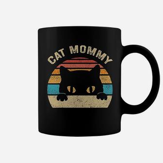 Cat Mommy Vintage Retro Black Cats Mom Mothers Day Coffee Mug - Seseable