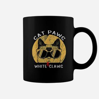 Cat Paws And White Claws Vintage Coffee Mug - Seseable
