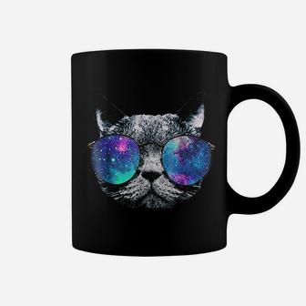 Cat Space Glasses Astronaut Cat Meme Round Glasses Coffee Mug - Seseable