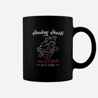Cath Lab Nurse Gift Nurse Stemi Care Healing Heart Coffee Mug - Seseable
