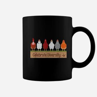 Celebrate Diversity Farm Pet Cute Gifts For Chicken Lovers Coffee Mug - Seseable
