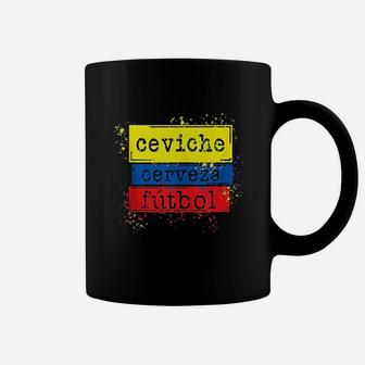 Ceviche Cerveza Futbol Funny Ecuador Flag Soccer Jersey Coffee Mug - Seseable