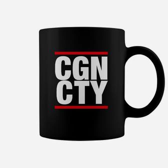 CGN CTY Tassen in Schwarz, Urban Style mit Aufdruck in Weiß und Rot - Seseable