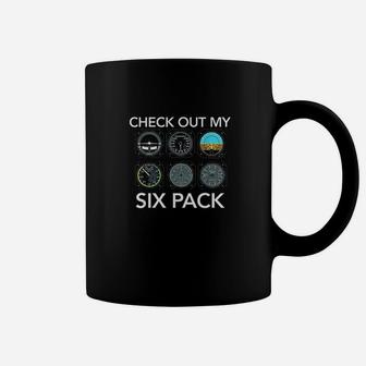 Check Out My Six Pack Funny Aviation Pilot Flying Xmas Gift Coffee Mug - Seseable