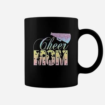 Cheer Mom Cheerleader Daughter Purplel Rainbow Coffee Mug - Seseable