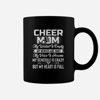 Cheer Mom My Heart Is Full Coffee Mug - Seseable