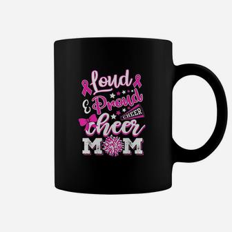Cheer Mom Pink Month Loud Proud Cheerleading Coffee Mug - Seseable