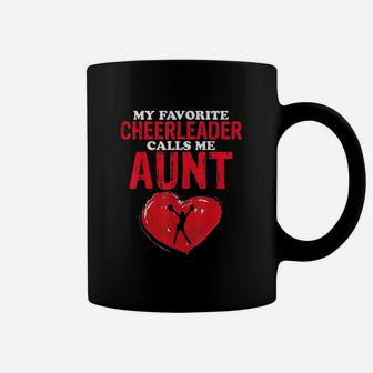Cheerleader Calls Me Aunt Cheer Mom Women Cheerleading Coffee Mug - Seseable