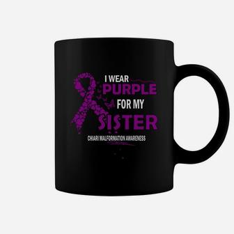 Chiari Malformation Awareness I Wear Purple Color For My Sister 2020 Coffee Mug - Seseable