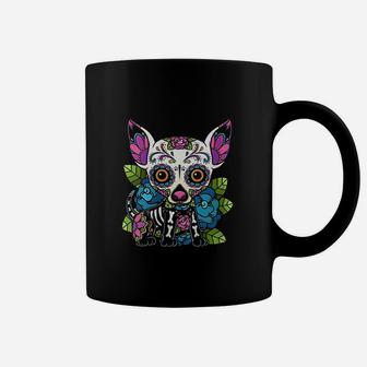 Chihuahua Skull Mexico Dog Calavera Dia De Los Muertos Coffee Mug - Seseable