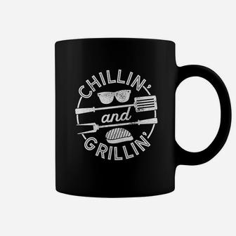 Chillin And Grillin Funny Outdoor Summer Bbq Coffee Mug - Seseable