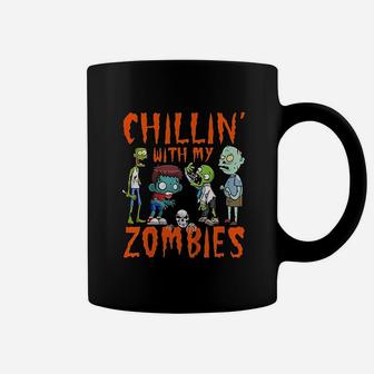 Chillin With My Zombies Halloween Coffee Mug - Seseable