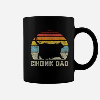 Chonk Cat Dad Scale Meme Funny Retro Style Coffee Mug - Seseable