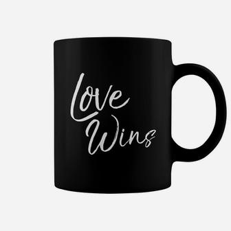 Christian Quote Gift For Women Cute Love Wins Coffee Mug - Seseable