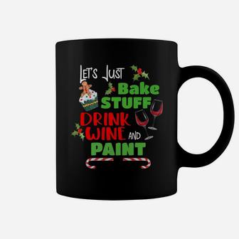 Christmas Art Painting Wine Baking Holiday Pajamas Coffee Mug - Seseable