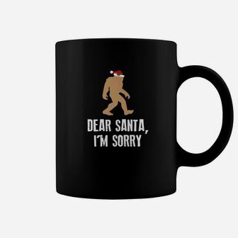 Christmas Bigfoo Dear Santa Holiday Gift Coffee Mug - Seseable