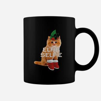 Christmas Cat Elfie Selfie Coffee Mug - Seseable