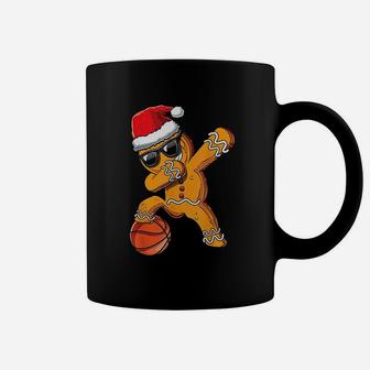 Christmas Dabbing Gingerbread Man Dab Cool Basketball Gift Coffee Mug - Seseable