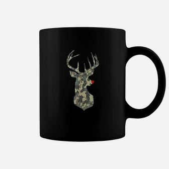 Christmas Holiday Rudolf Reindeer Red Nose Camo Hunting Coffee Mug - Seseable