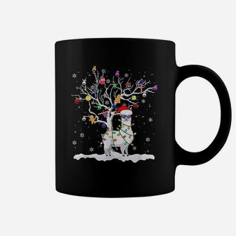 Christmas Llama Santa Hat Ugly Xmas Tree Alpaca Gifts Coffee Mug - Seseable