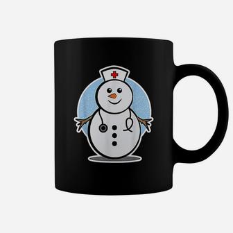 Christmas Nurse With A Snowman As A Nurse Coffee Mug | Seseable CA