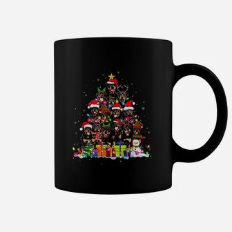 Christmas Pajama Rottweiler Tree Xmas Gifts Dog Dad Mom Coffee Mug - Seseable