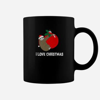Christmas Sloth I Love Christmas Holiday Gift Coffee Mug - Seseable