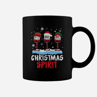 Christmas Spirit Wine Glasses Elf Reindeer Santa Gift Coffee Mug - Seseable