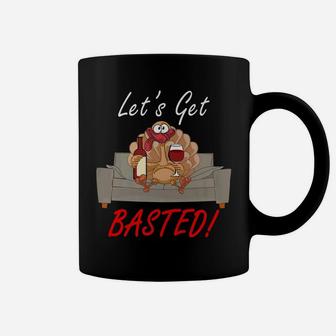 Christmas Wine Drinking Funny Lets Get Basted Coffee Mug - Seseable