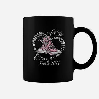 Chucks And Pearls 2021 Black Girl Magic Pink Gift Coffee Mug - Seseable