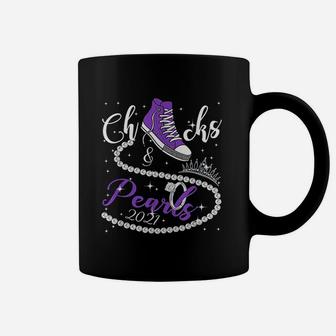 Chucks And Pearls 2021 Hbcu Black Girl Magic Purple Gift Coffee Mug - Seseable