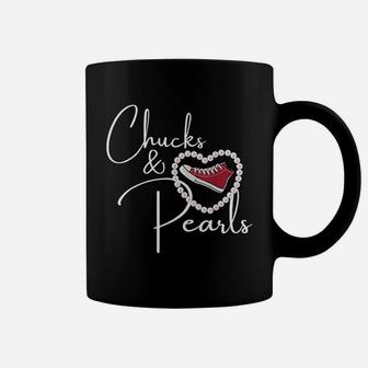 Chucks And Pearls 2022 Valentine Heart Hbcu Red Gift Coffee Mug - Seseable