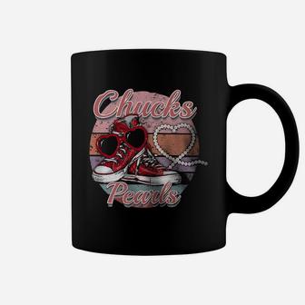 Chucks And Pearls Vintage Coffee Mug - Seseable