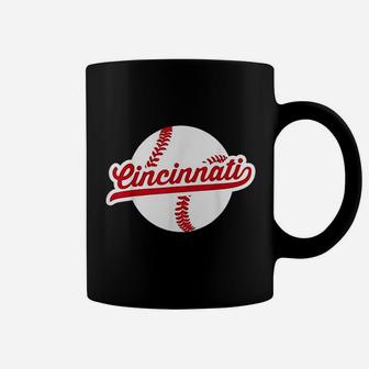 Cincinnati Baseball Vintage Ohio Pride Love City Red Coffee Mug - Seseable