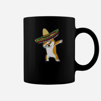 Cinco De Mayo Dabbing Corgi Dog Mexican Sombrero Gift Coffee Mug - Seseable