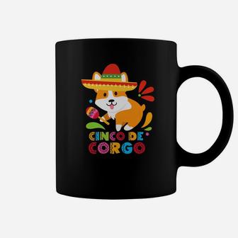 Cinco De Mayo Funny Mexican Corgi Cute Dog Lover Corgo Premium Coffee Mug - Seseable