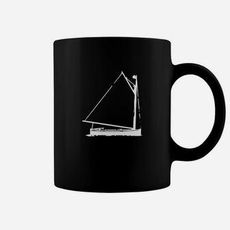 Classic Hand Drawn Boat Drawing Of A Cat Boat Coffee Mug - Seseable