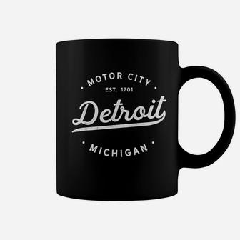 - Classic Retro Vintage Detroit Michigan Motor City Coffee Mug - Seseable